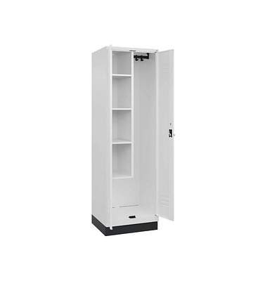 Putzmittelschrank Classic PLUS 080120-00 S10014 verkehrsweiß 60,0 x 50,0 x 195,0 cm, aufgebaut